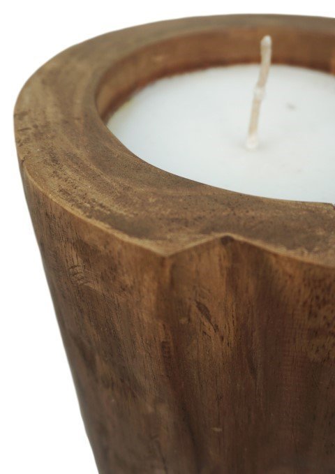 Baumstammkerze Teakholz