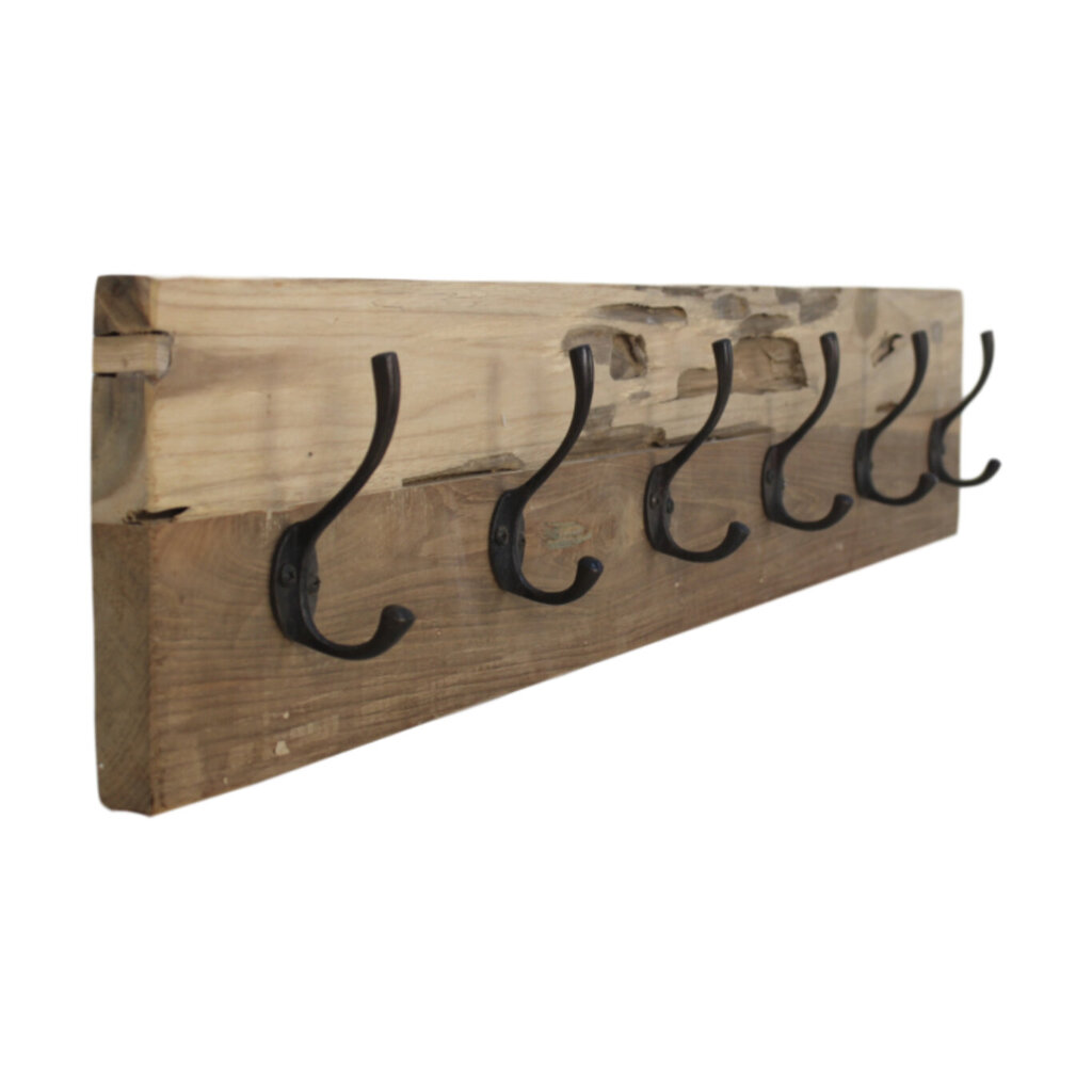 Wandgarderobe Natur Eisenbahnschwelle