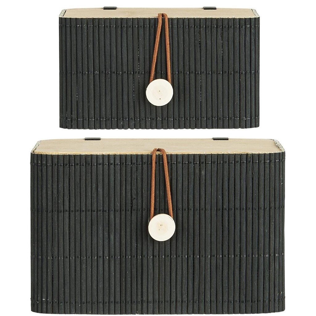 2er Set Schachtel mit Bambusdeckel