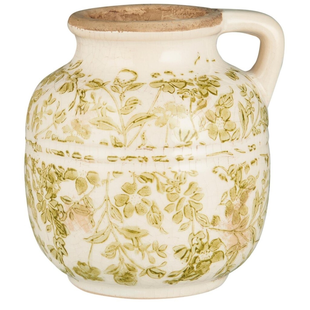 IB Laursen Blumenvase Green Blossom mit Henkel online kaufen bei SKANDEKO