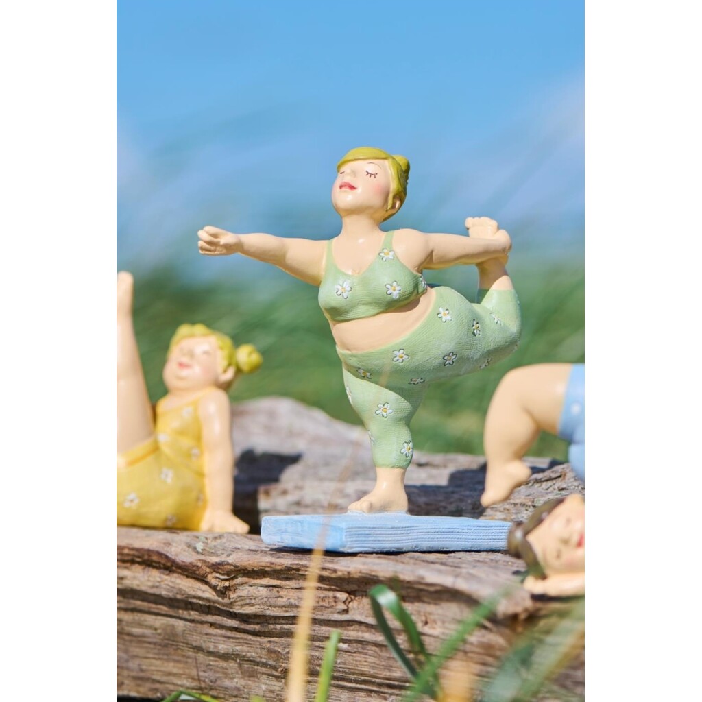IB Laursen Yoga-Dame - Humorvolle Dekofigur aus Polyresin
