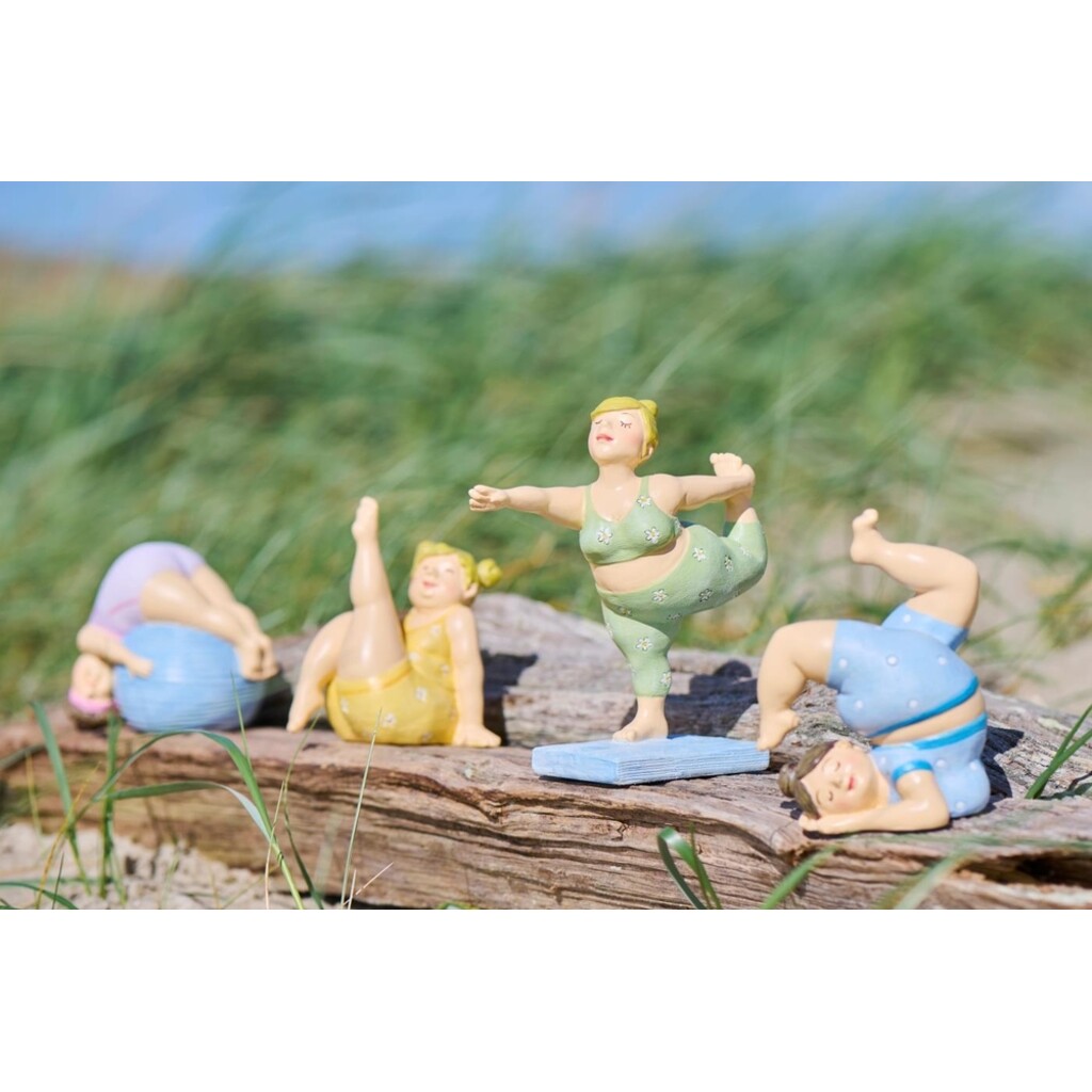 IB Laursen Yoga-Dame - Humorvolle Dekofigur aus Polyresin