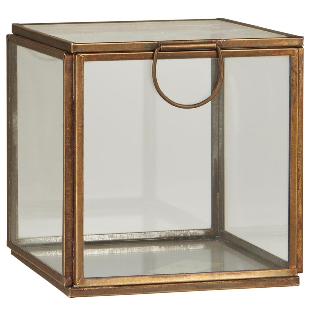 Glasbox mit Metallrahmen