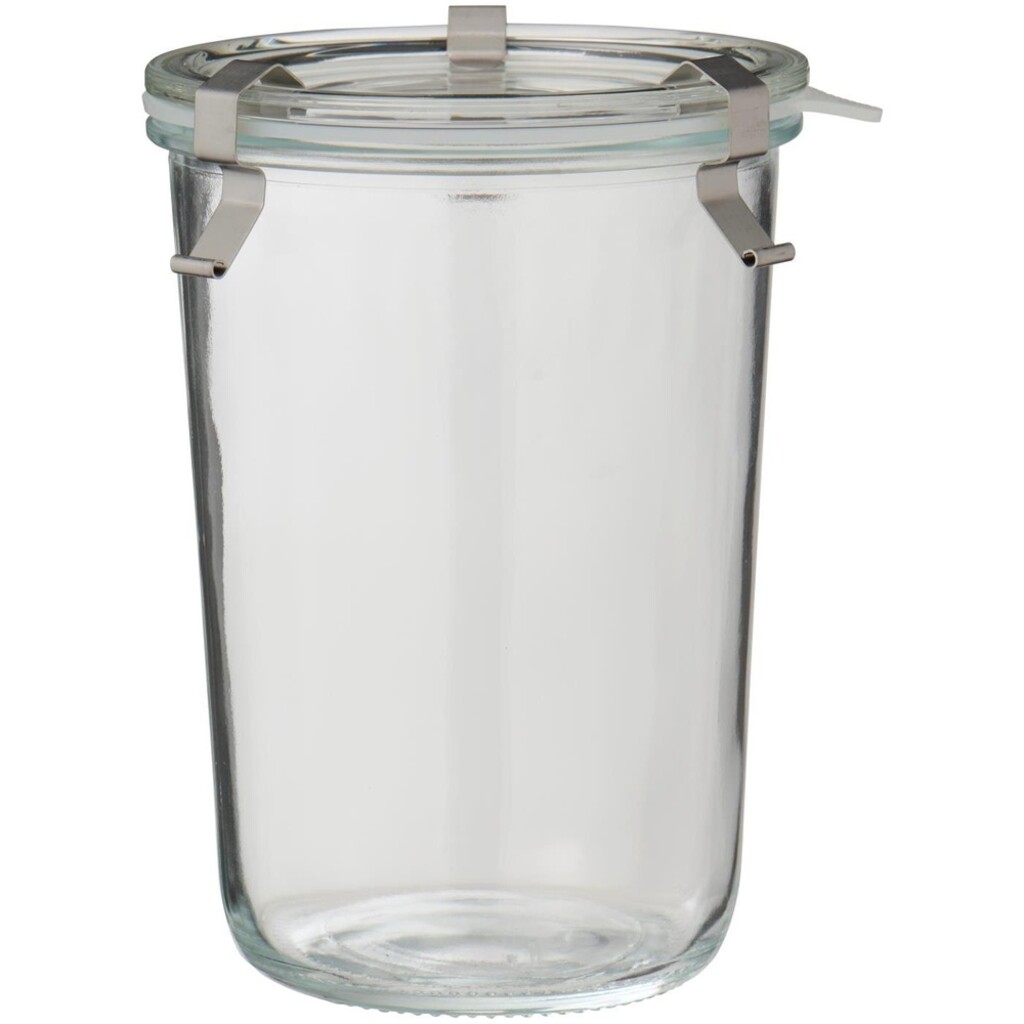 IB Laursen Glasbehälter mit Glasdeckel und Metallclips, luftdicht