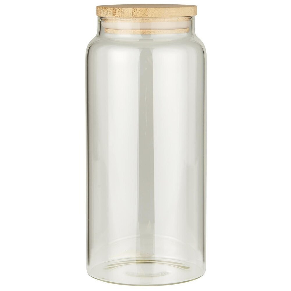 Glaskrug mit Bambusdeckel