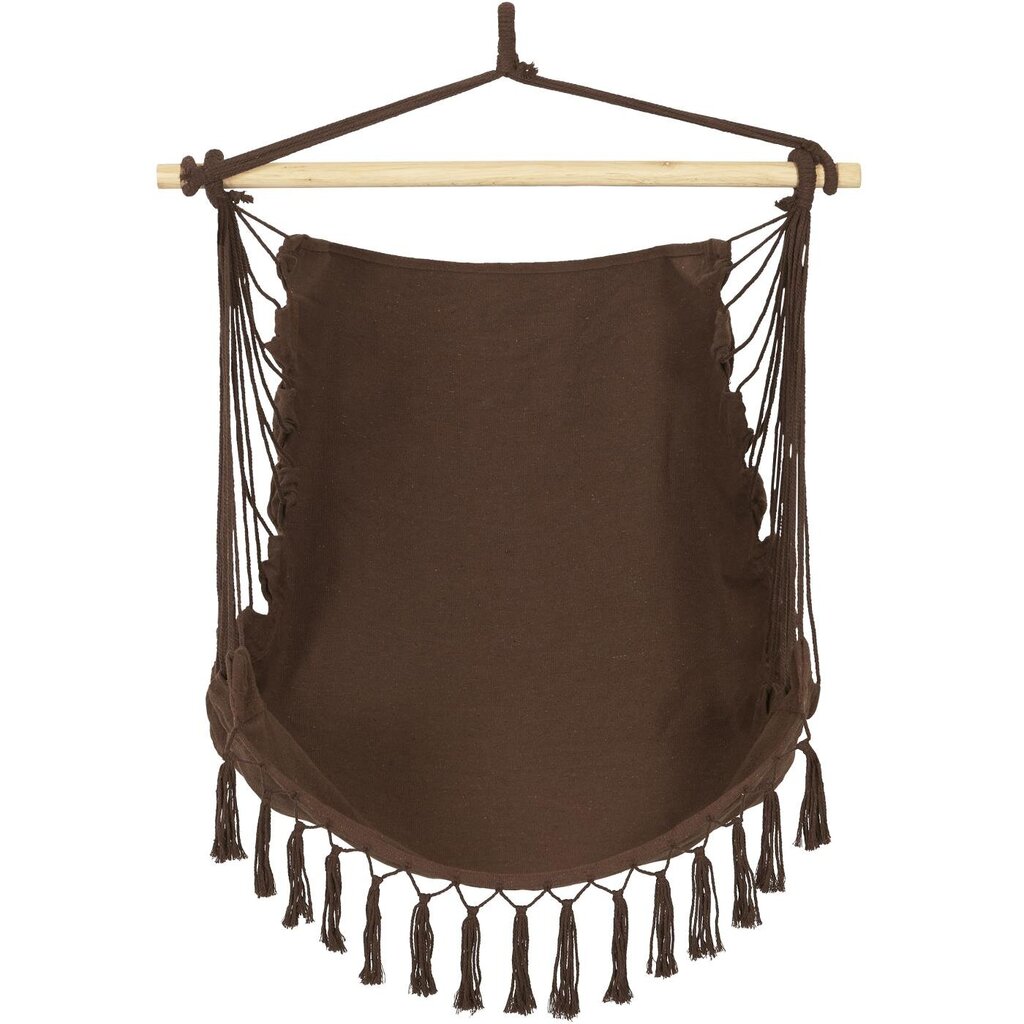 Hängesessel braun Melange mit Quasten