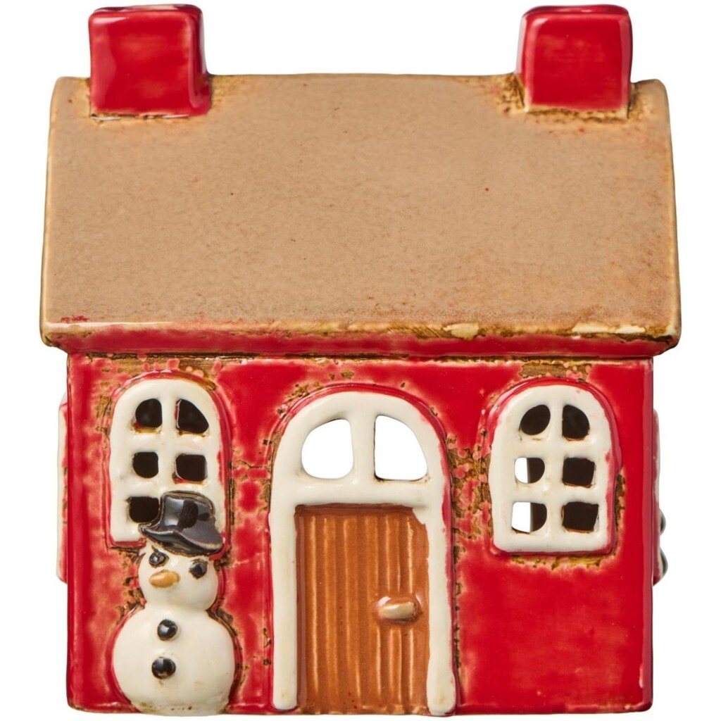 IB Laursen Weihnachtliches Teelichthaus Stillenat mit Schneemann online kaufen bei SKANDEKO