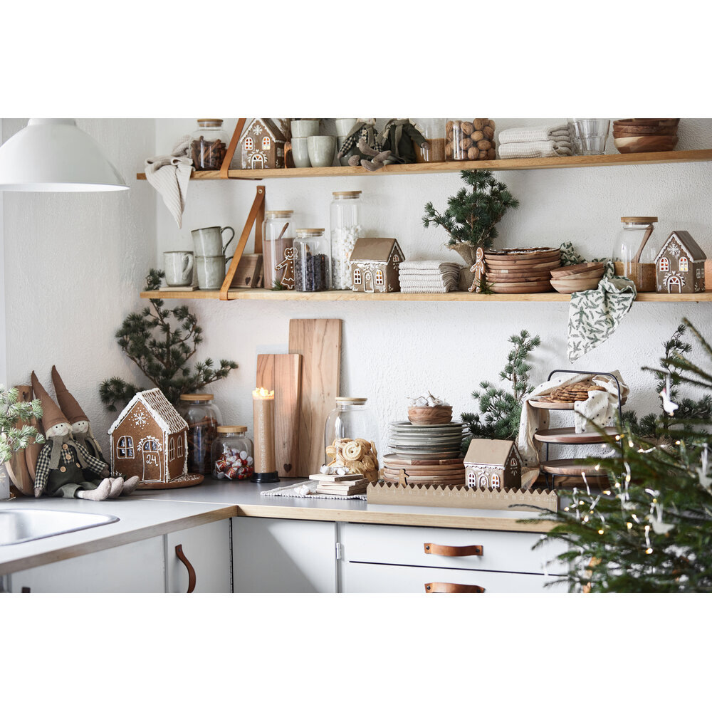 IB Laursen Keramik Lebkuchenhaus Teelichthaus Stillenat Schneekristall - IB Laursen Lichthaus (Ansicht 2)