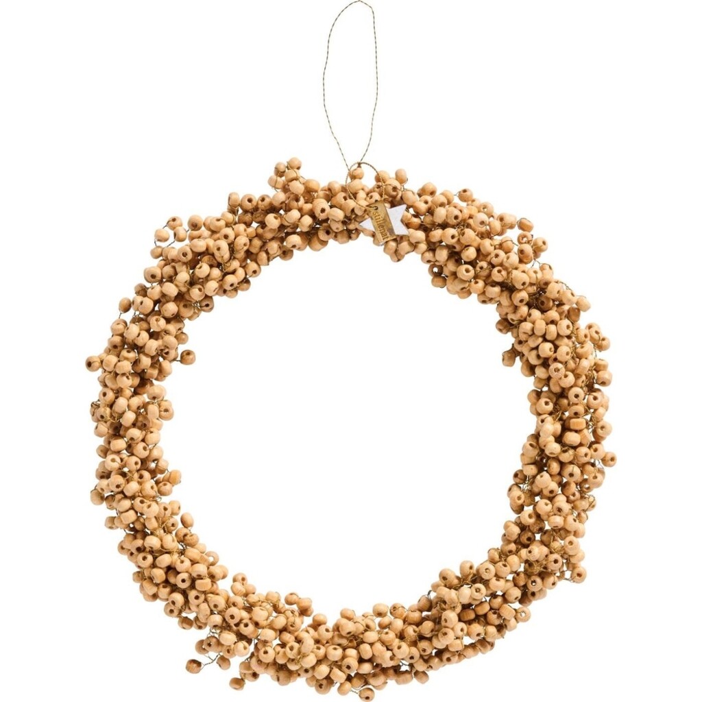 Kranz mit Holzperlen Stillenat handgefertigt