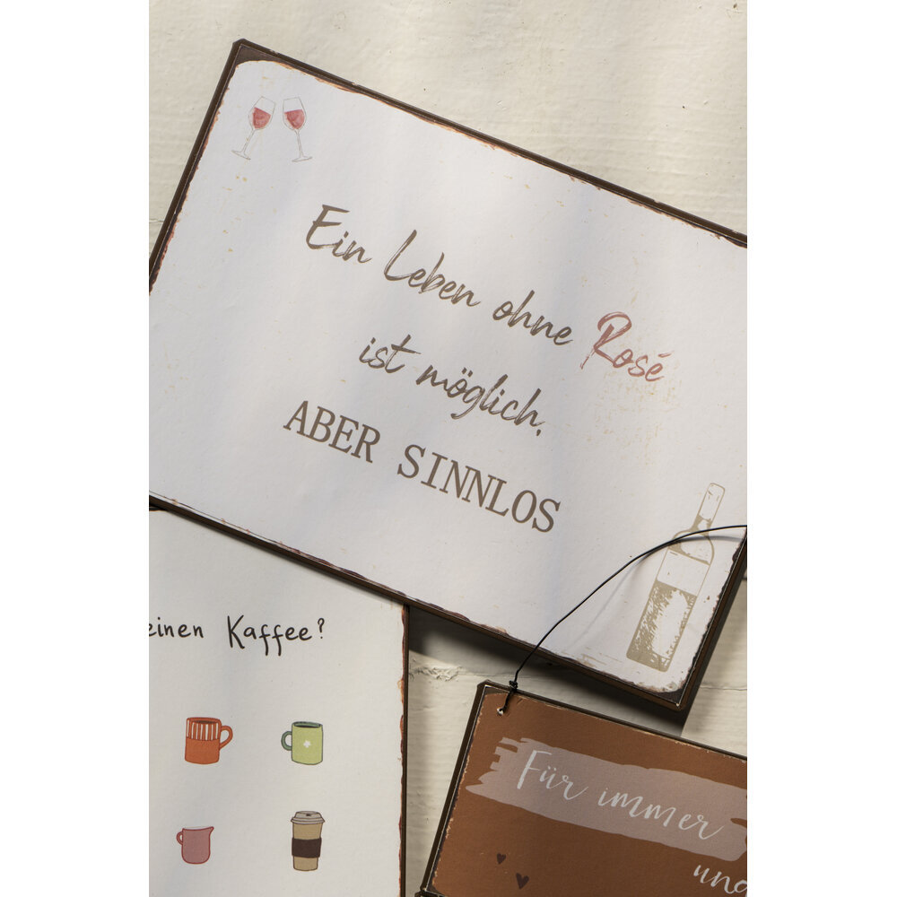 IB Laursen Metallschild Ein Leben ohne Rose ist möglich online kaufen bei SKANDEKO (Ansicht 2)