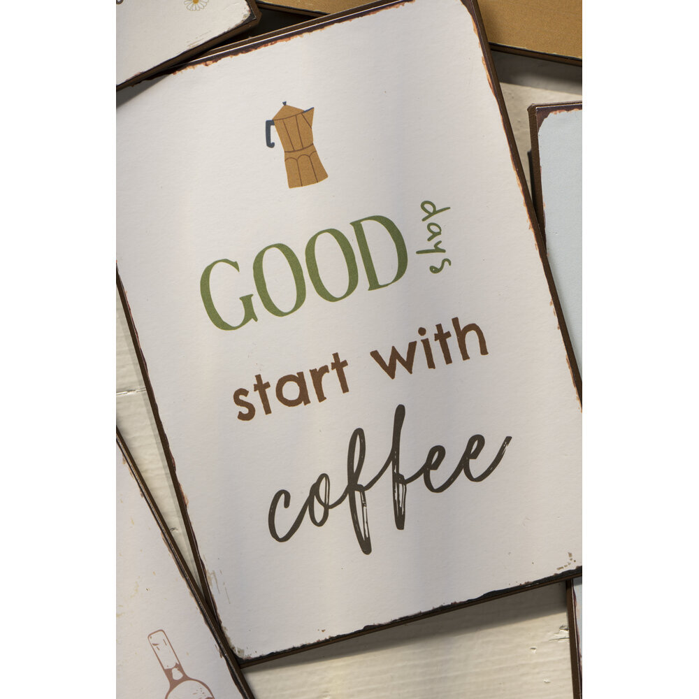 IB Laursen Metallschild Good days start with Coffee online kaufen bei SKANDEKO (Ansicht 2)