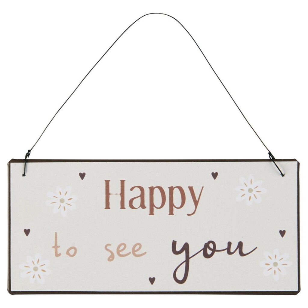 IB Laursen Metallschild Happy to see you online kaufen bei SKANDEKO