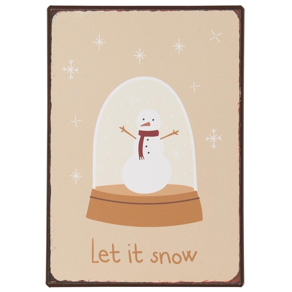 IB Laursen Metallschild Let it snow online kaufen bei SKANDEKO