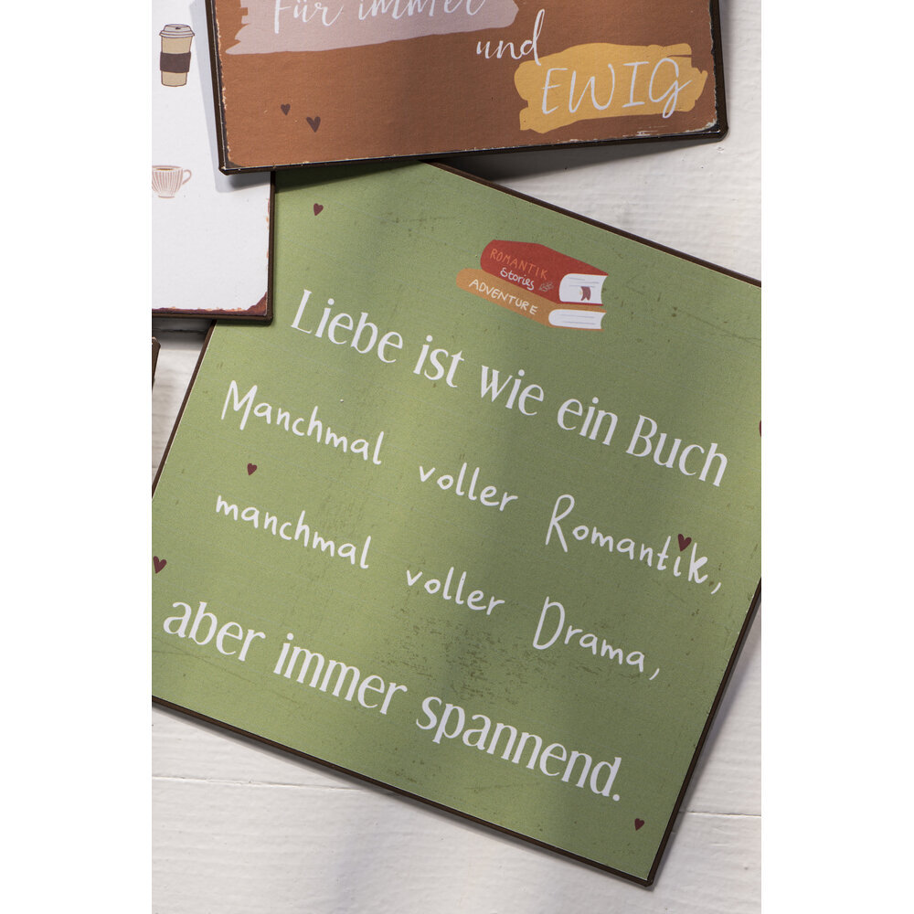 IB Laursen Metallschild Liebe ist wie ein Buch online kaufen bei SKANDEKO (Ansicht 2)
