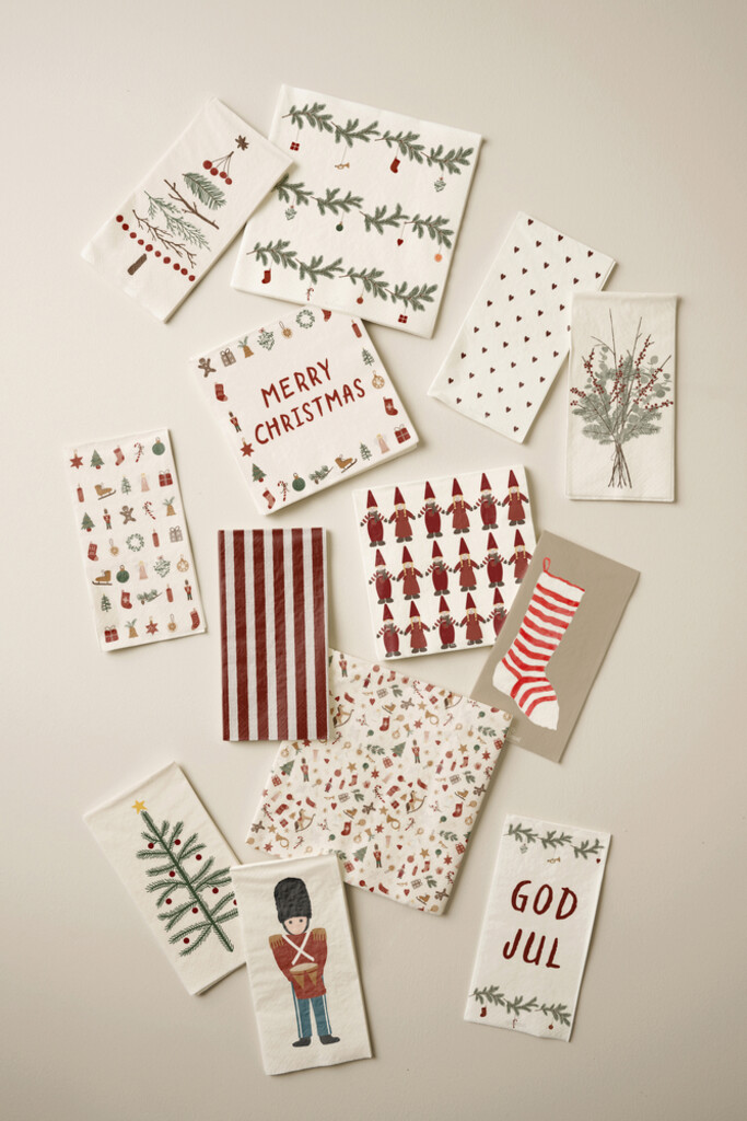 IB Laursen Papier Serviette 20x20 cm Weihnachtsgirlanden 50er online kaufen bei SKANDEKO (Ansicht 2)