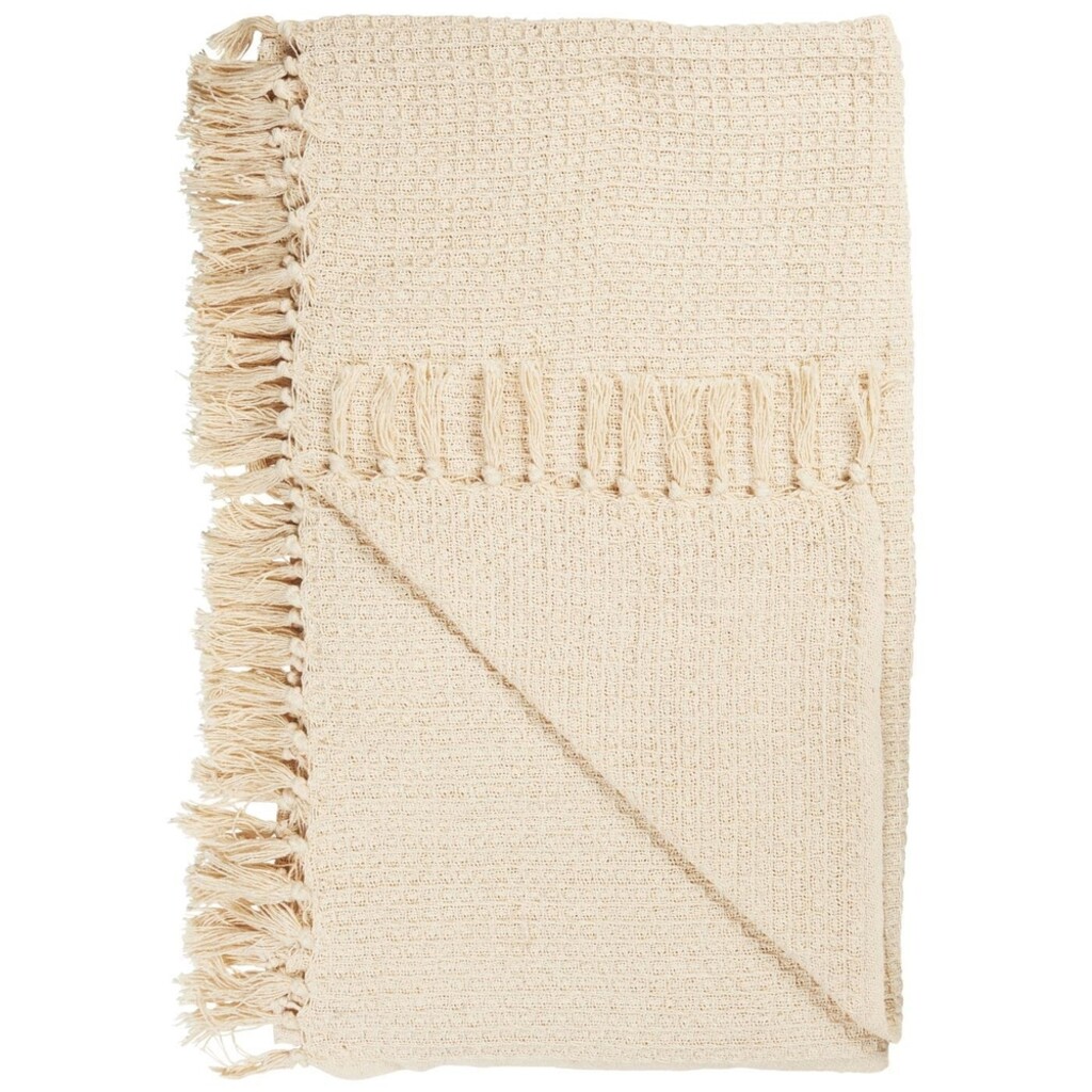 IB Laursen Plaid creme mit Waffelmuster online kaufen bei SKANDEKO