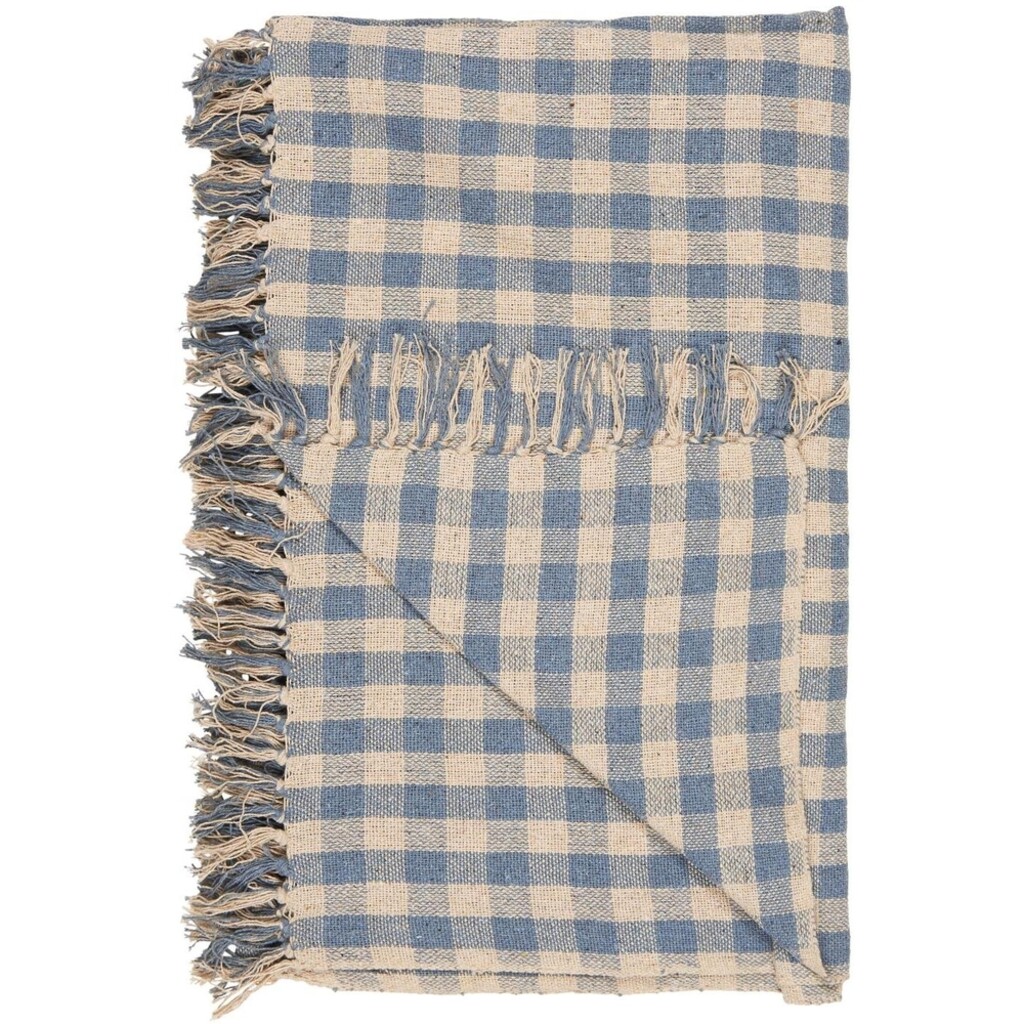 IB Laursen Plaid aus reiner Baumwolle Natur online kaufen bei SKANDEKO