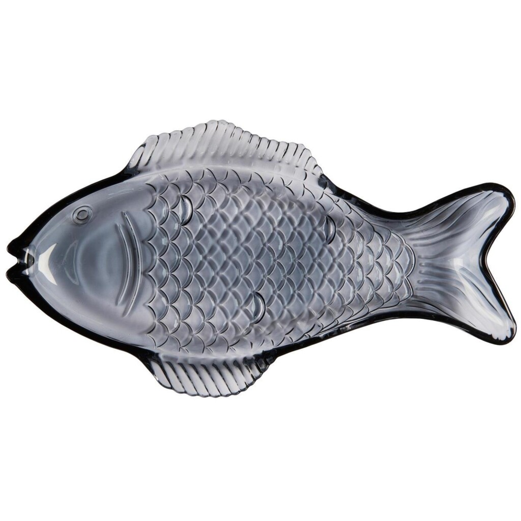Platte fischförmig aus Glas