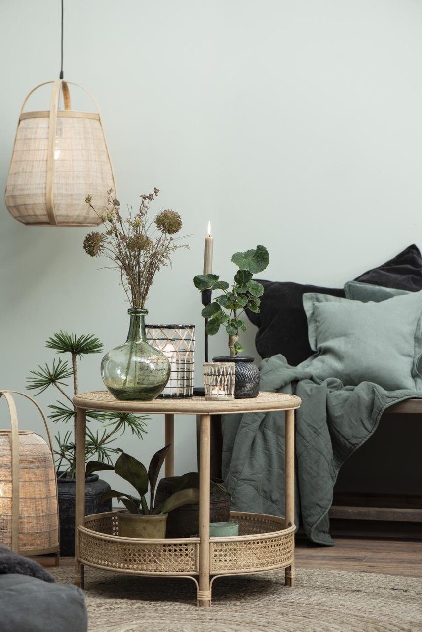 IB Laursen Runder Rattan Tisch mit Ablage online kaufen bei SKANDEKO (Ansicht 2)