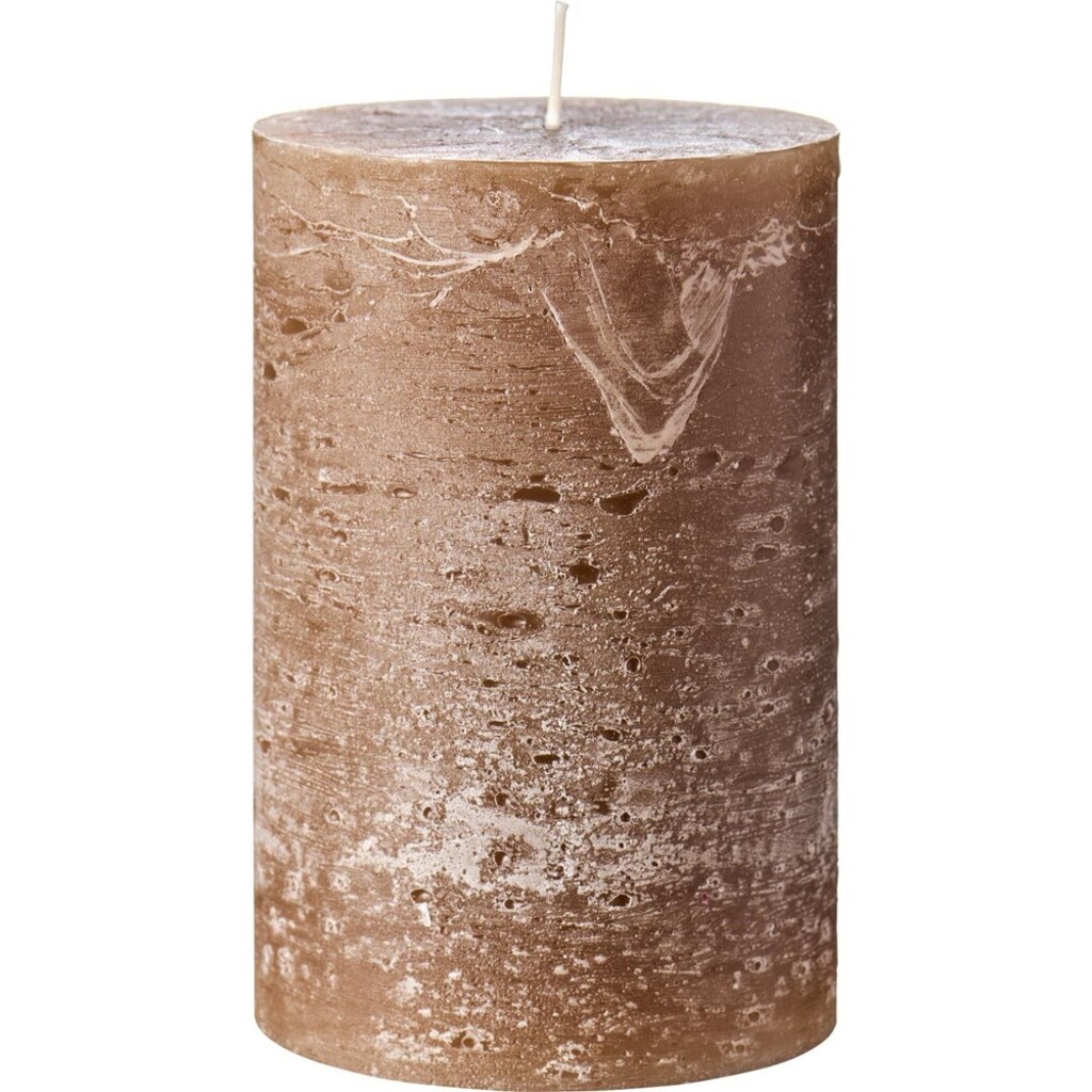 Rustikale Stumpenkerze mit Textur Ø 9,6 cm