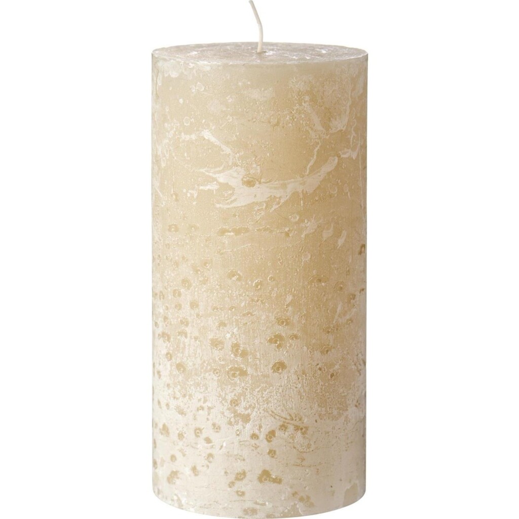 Rustikale Stumpenkerze mit Textur Ø 9,6 cm