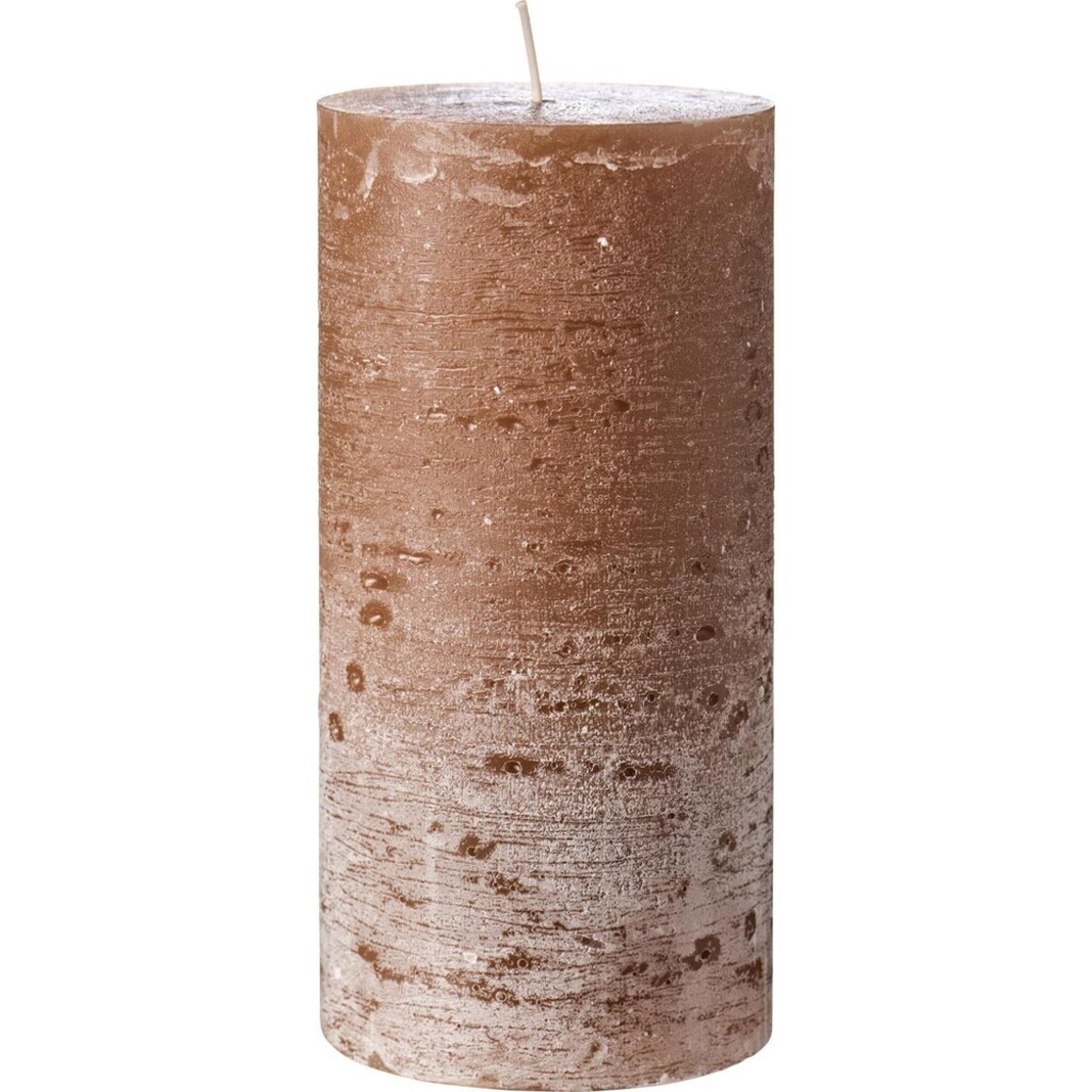 Rustikale Stumpenkerze mit Textur Ø 9,6 cm