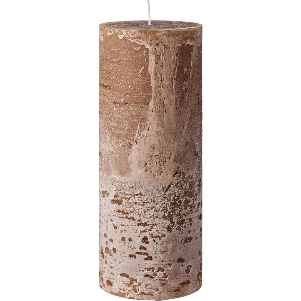 Rustikale Stumpenkerze mit Textur Ø 9,6 cm