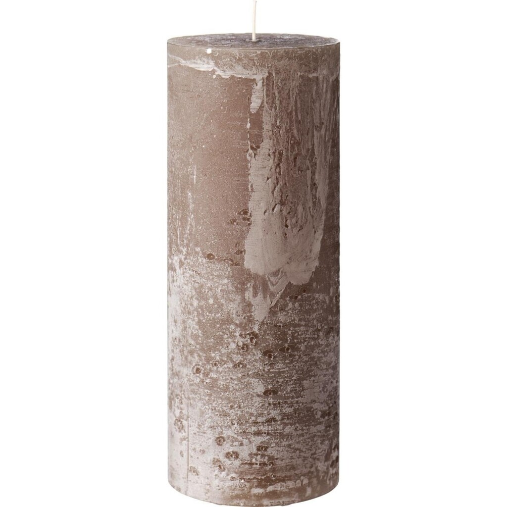 Rustikale Stumpenkerze mit Textur Ø 9,6 cm