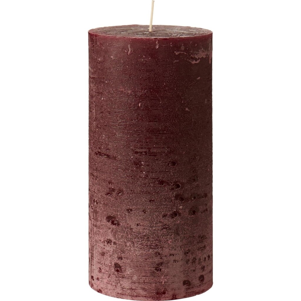 Rustikale Stumpenkerze mit Textur Ø 9,6 cm