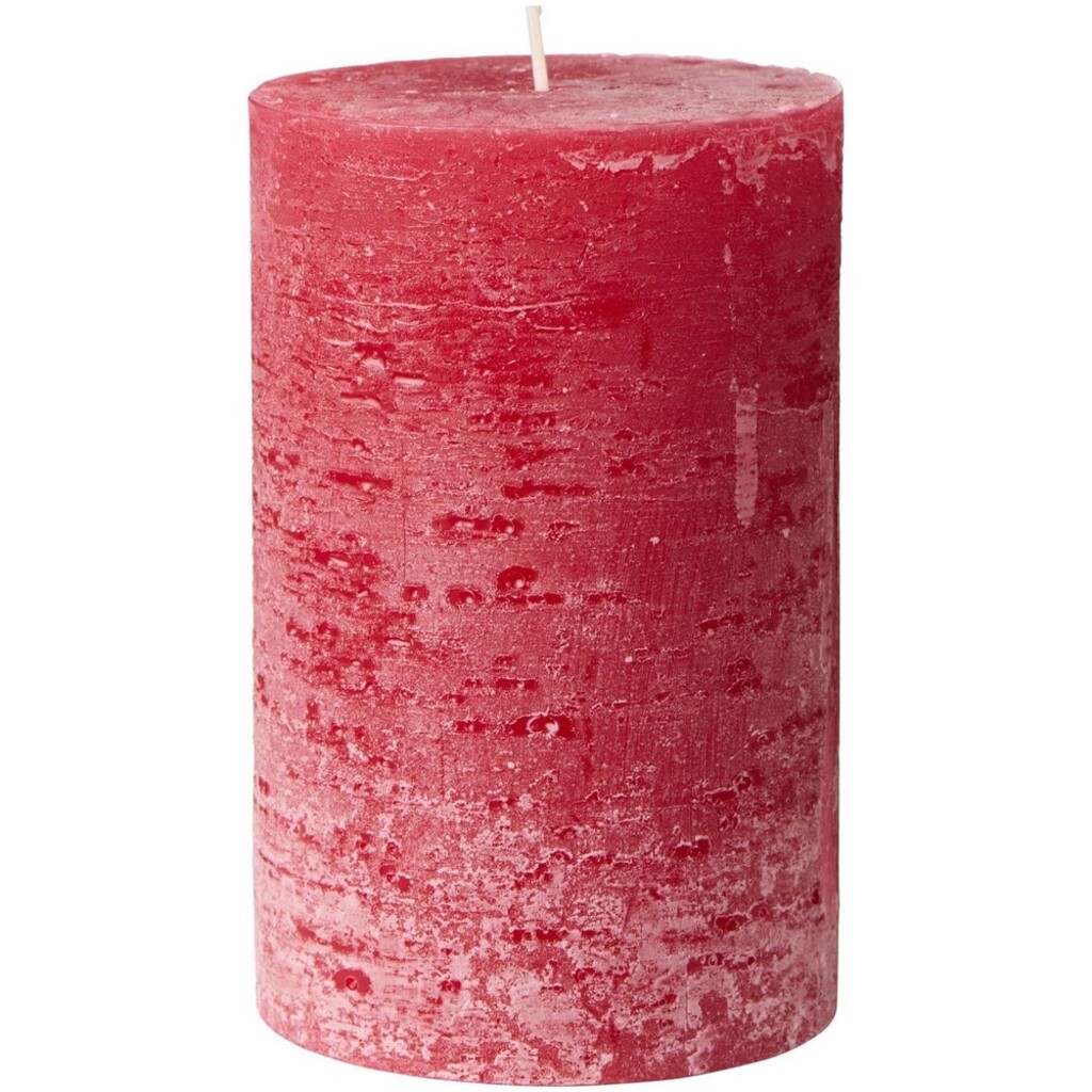 Rustikale Stumpenkerze mit Textur Ø 9,6 cm