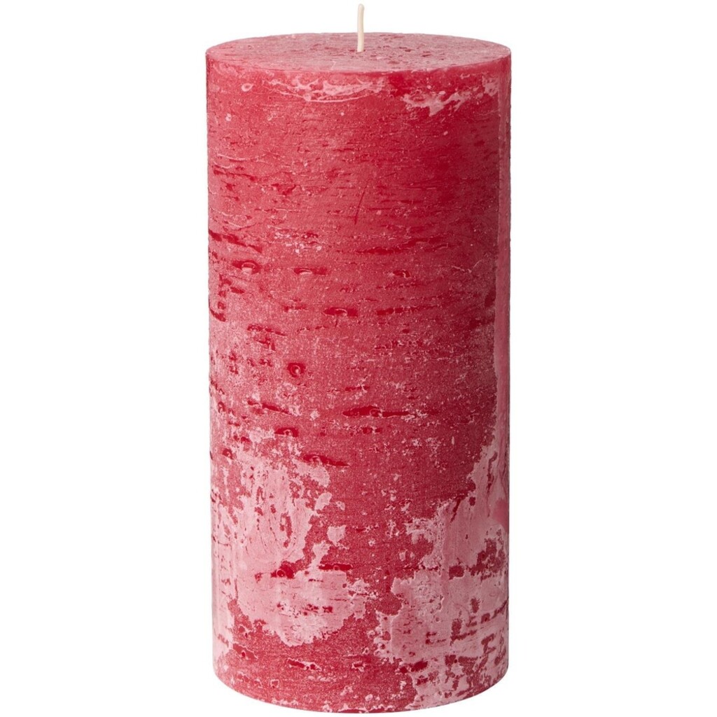 Rustikale Stumpenkerze mit Textur Ø 9,6 cm