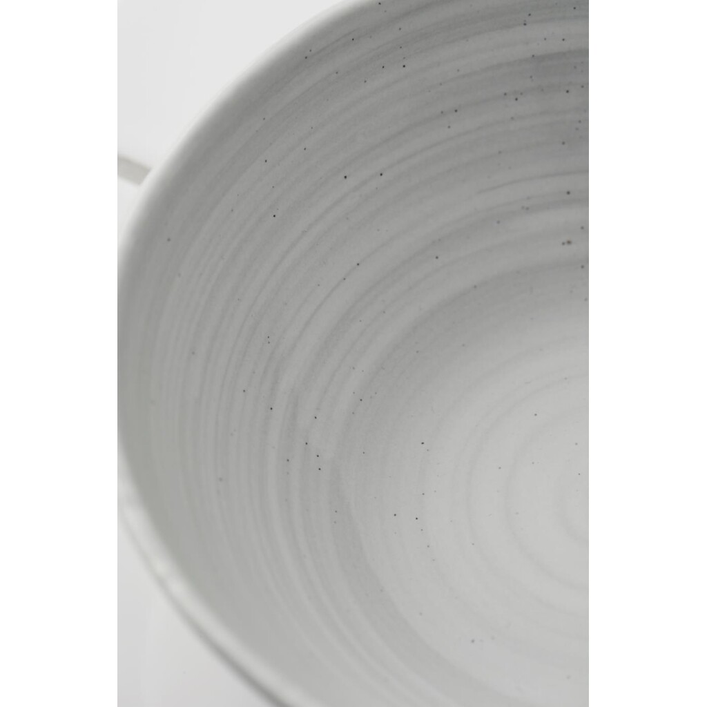 Steingut-Schale Grey Waves