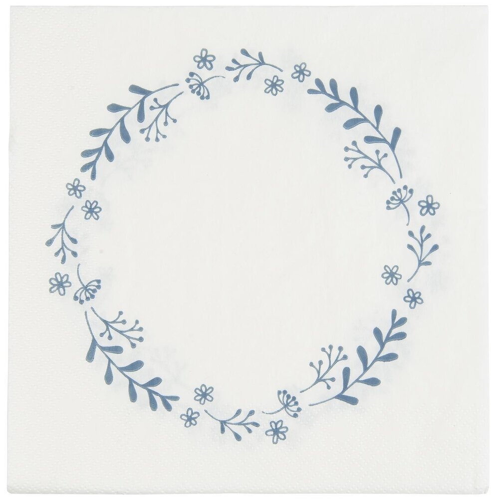 Serviette mit Blumenkranz