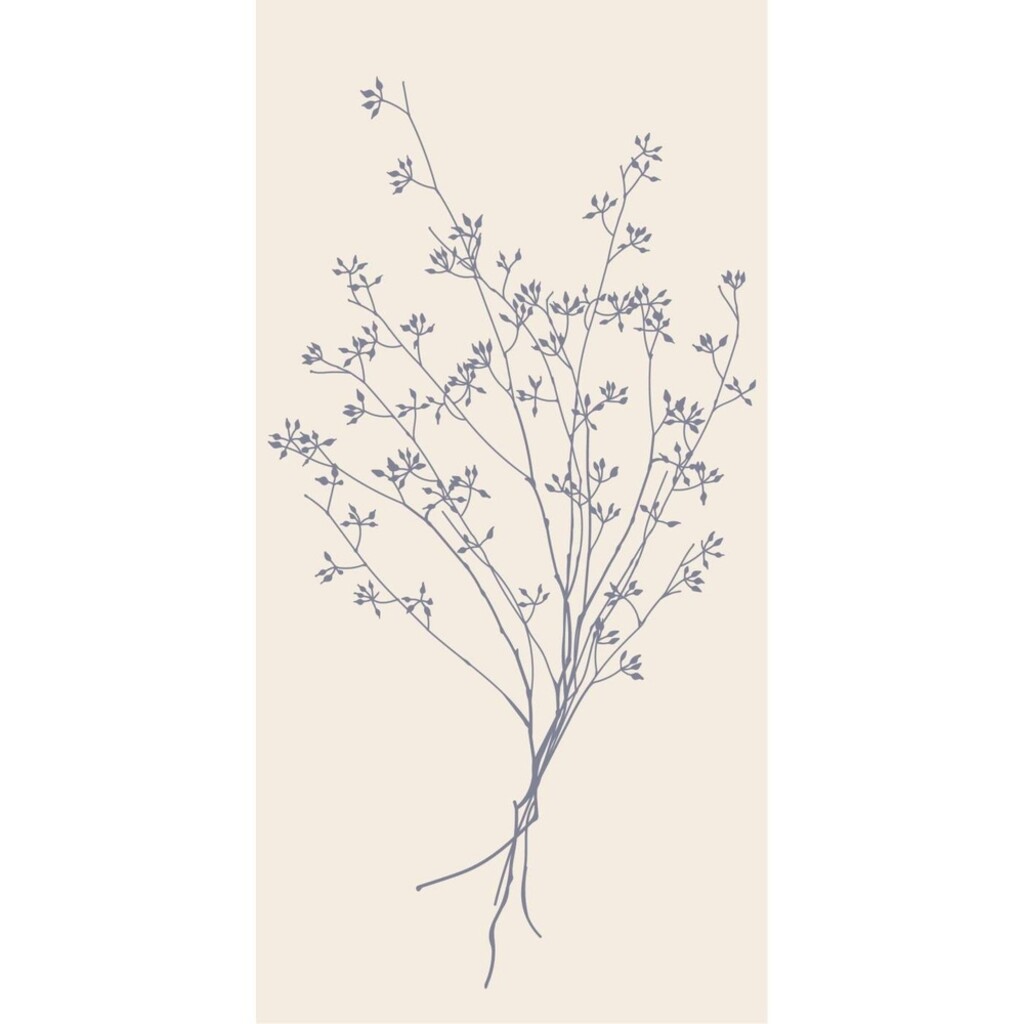 Serviette mit Blumensilhouette 16 Stck