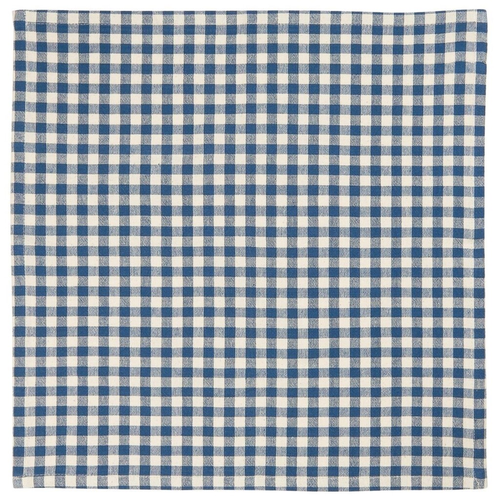Stoffserviette mit naturfarbigen Karos