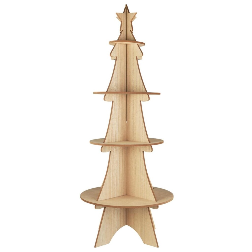 IB Laursen Tannenbaum Display mit 4 Ablagen aus Holz online kaufen bei SKANDEKO