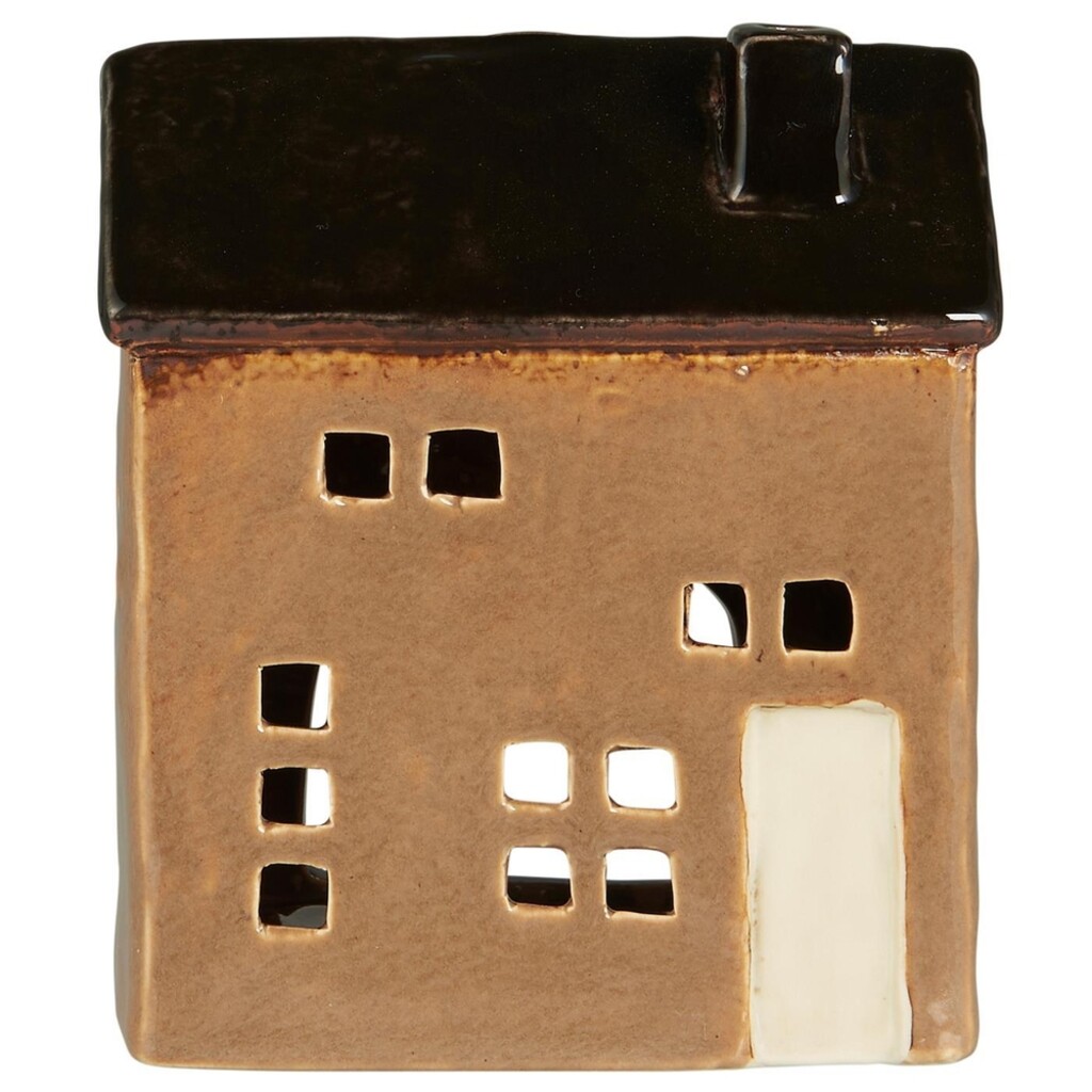 Teelicht Haus aus Keramik Brighton