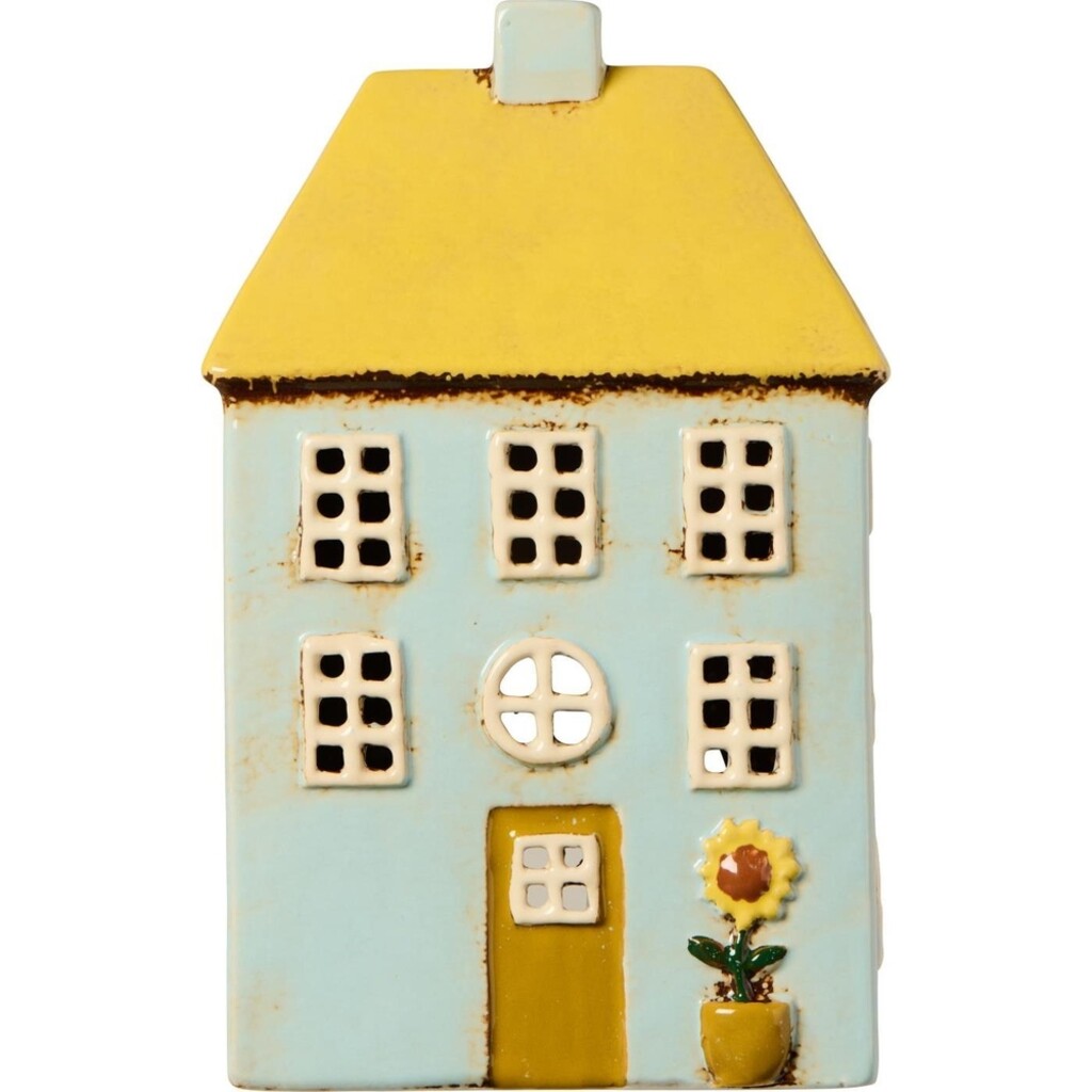 IB Laursen Teelichthaus Nyhavn gelbes Dach mit Sonnenblume - IB Laursen Lichthaus