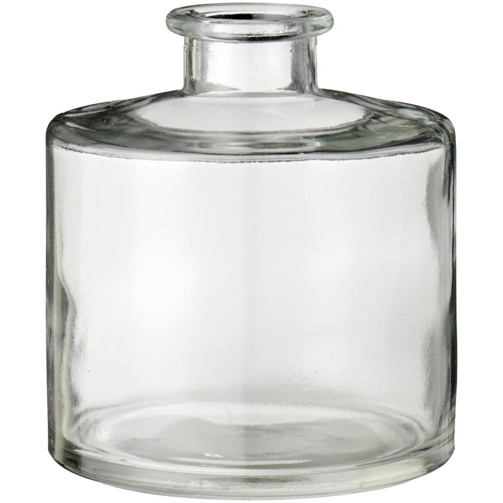 Vase Anna kantig aus Klarglas mit schmalem Hals