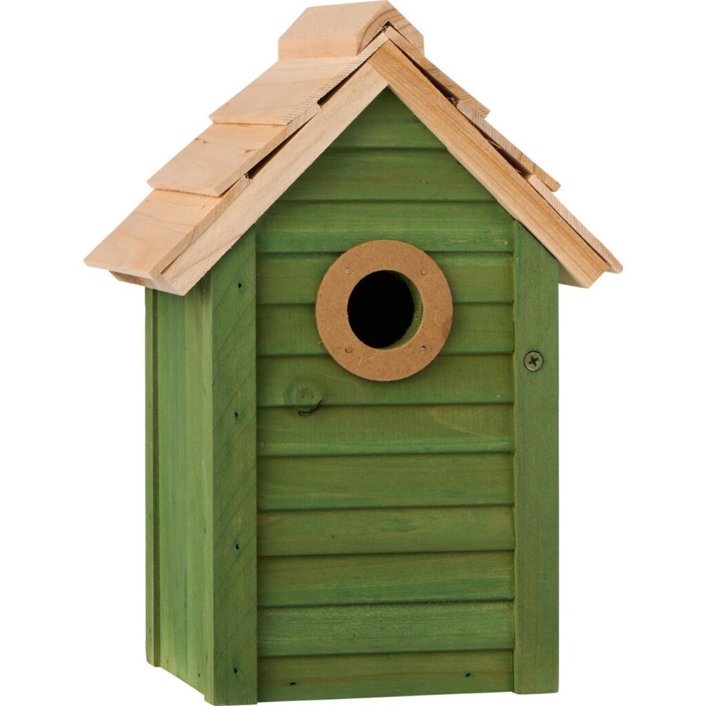Vogelhaus aus Holz mit Reinigungsklappe