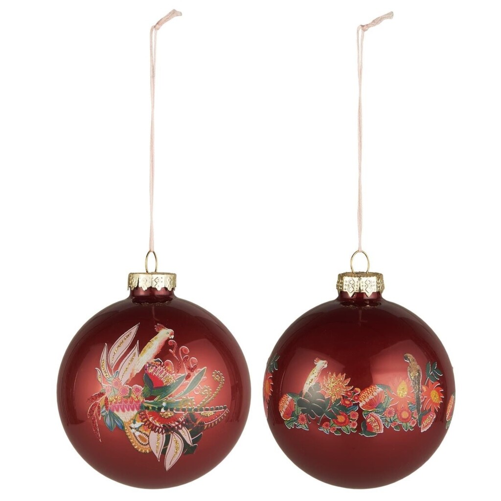 IB Laursen Weihnachtskugel 2er-Set mit Papageienmotive online kaufen bei SKANDEKO