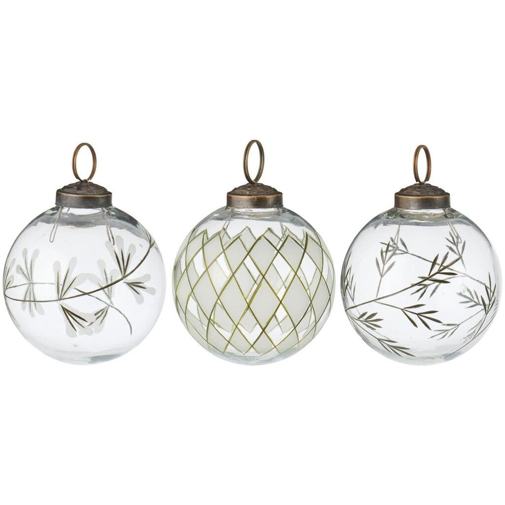 IB Laursen Weihnachtskugel aus Glas 3er Set online kaufen bei SKANDEKO