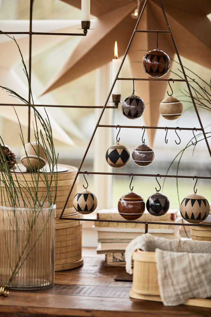IB Laursen Weihnachtskugel 3er-Set aus Pappmaché online kaufen bei SKANDEKO (Ansicht 2)