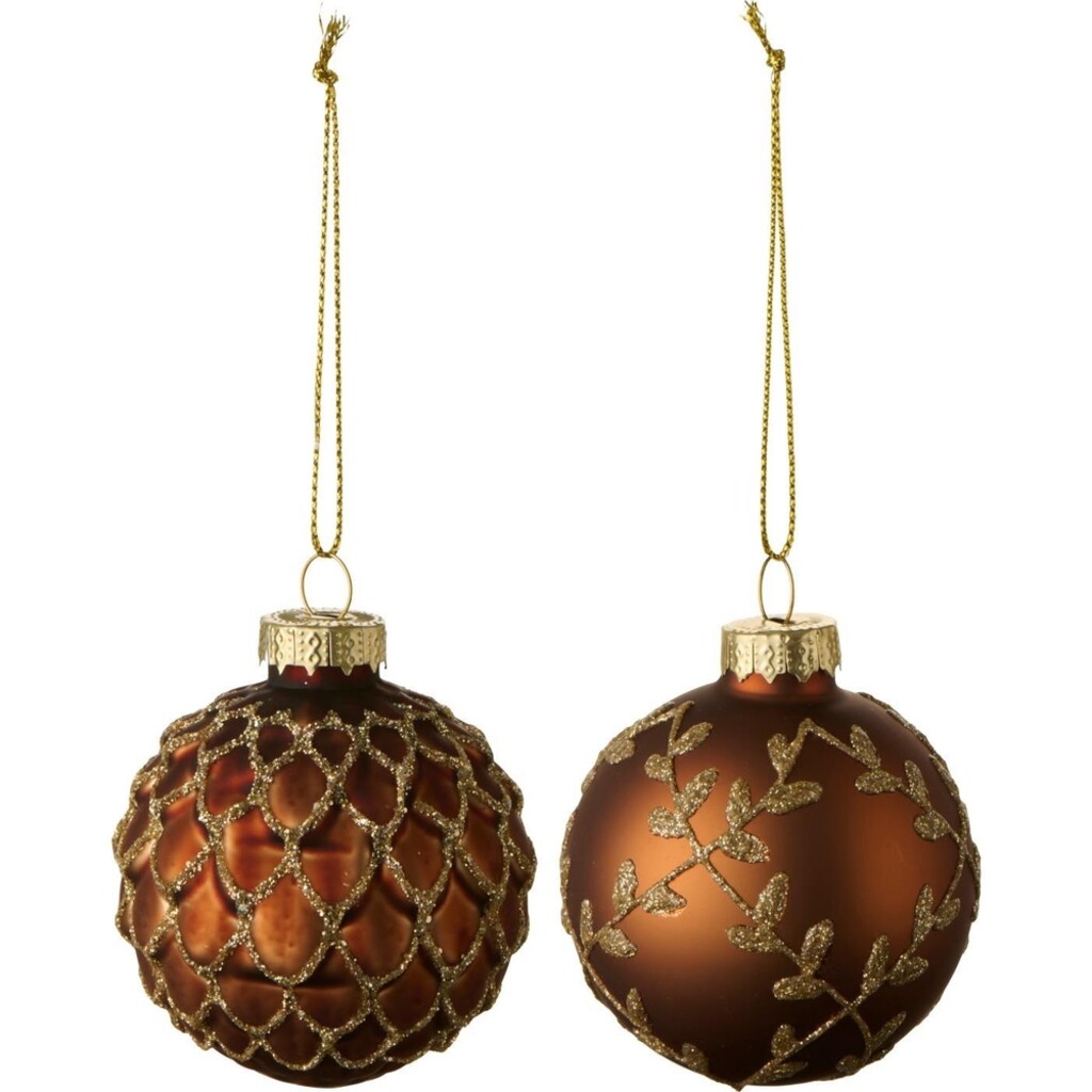 Weihnachtskugel zum Hängen Glitter 2er