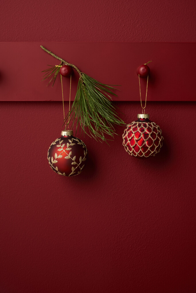 IB Laursen Weihnachtskugel zum Hängen Glitter 2er online kaufen bei SKANDEKO (Ansicht 2)
