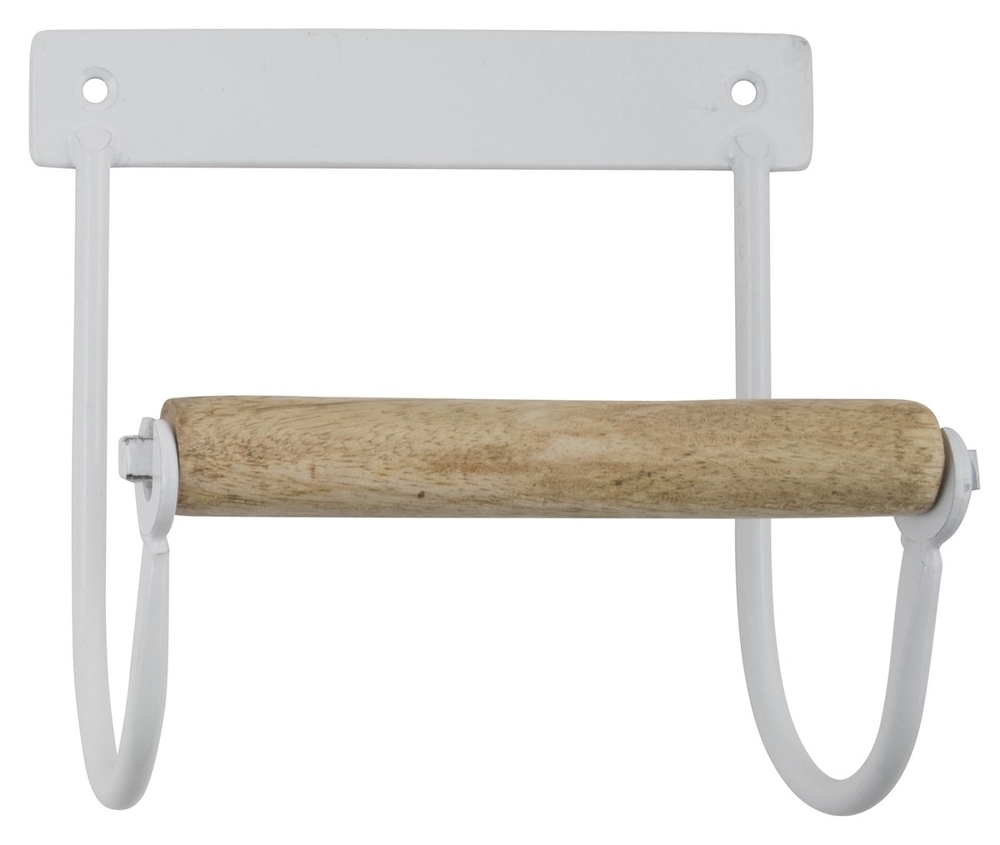 IB Laursen Toilettenpapierhalter aus Metall mit Holzrolle online kaufen bei SKANDEKO