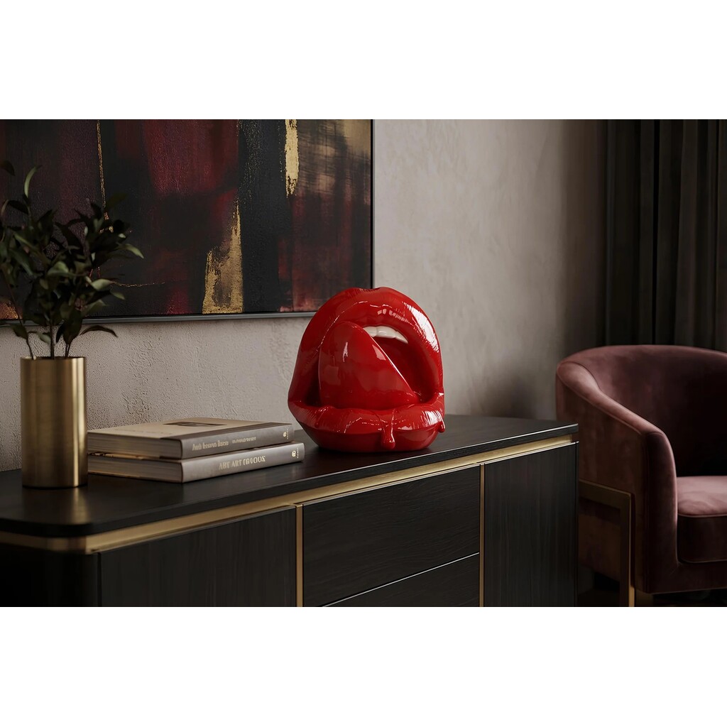 Invicta Interior Pop-Art Dekorationsfigur Lip – Verspielte Rote Lippen von Invicta online kaufen bei SKANDEKO (Ansicht 2)