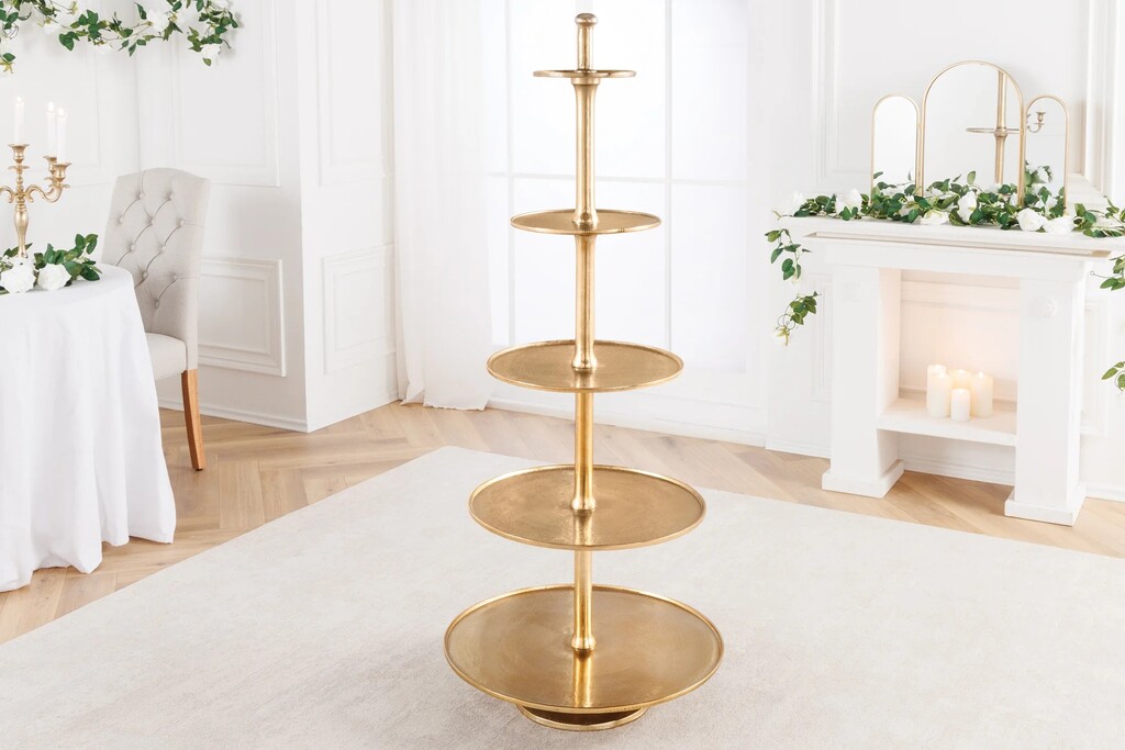 Invicta Interior Etagere Abstract 150cm gold, 5 Ebenen online kaufen bei SKANDEKO (Ansicht 2)