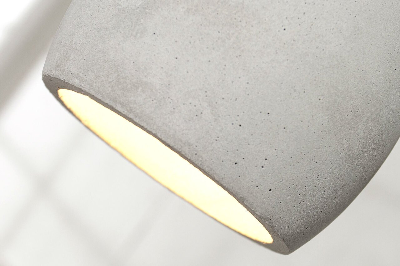 Hängeleuchte Cement grau 3er