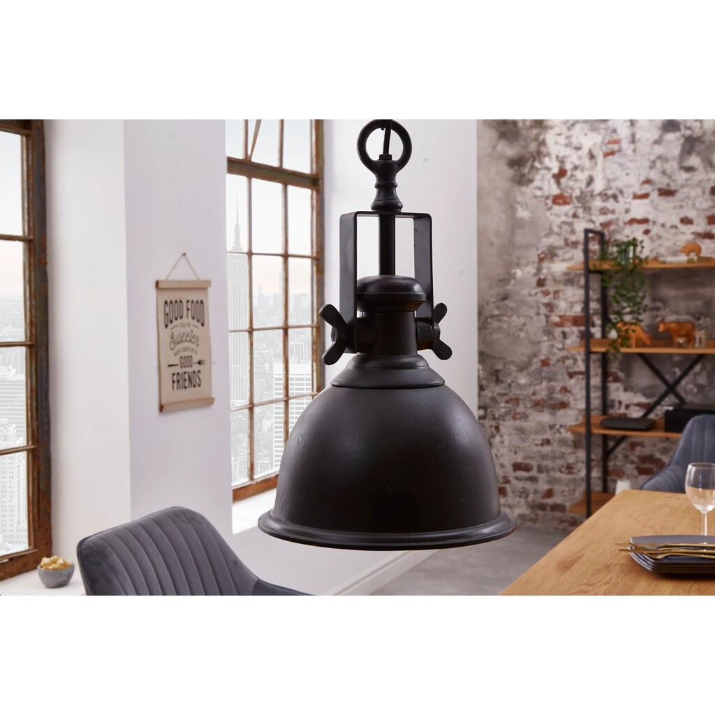 Pendelleuchte Industrial Metall schwarz Industriestil